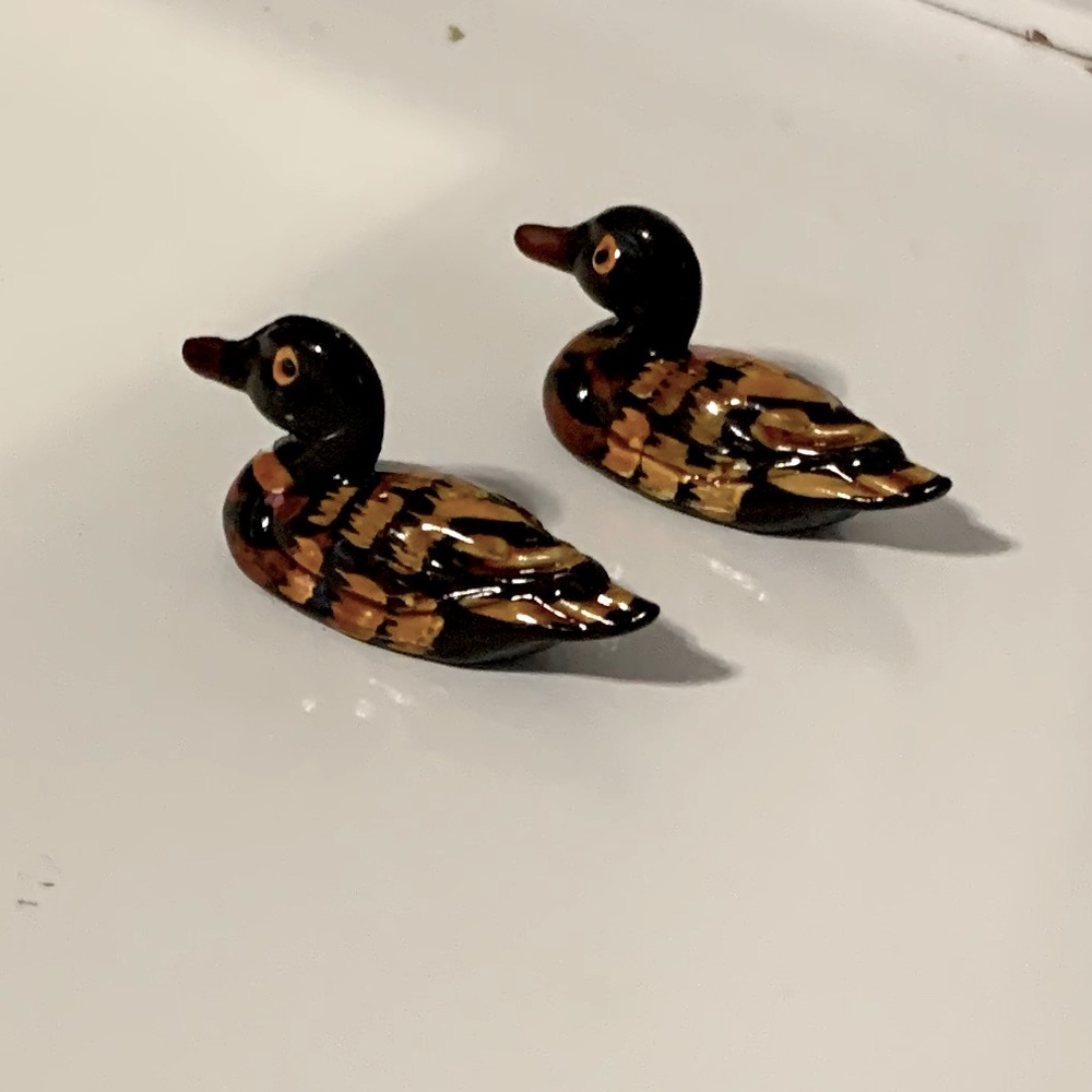 Painted Wood Duck Figurines